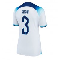 England Luke Shaw #3 Replica Home Shirt Ladies World Cup 2022 Short Sleeve